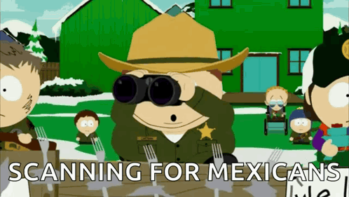 Sheriff with Binoculars Scanning