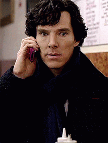 Sherlock Holmes On The Phone GIF