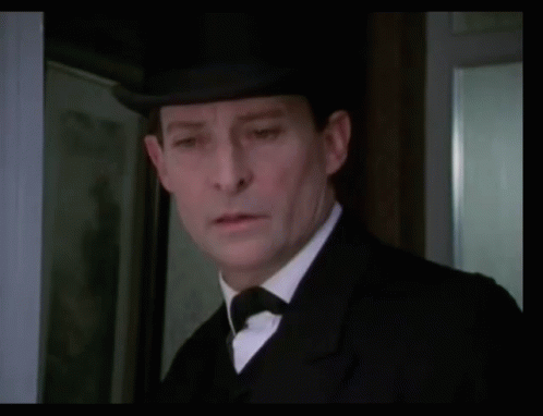 Sherlock Holmes Man In Hat Leaving GIF