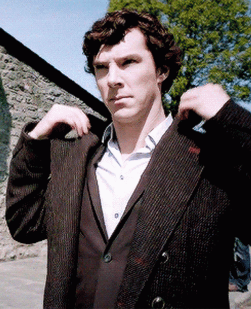 Sherlock Holmes Coat On GIF