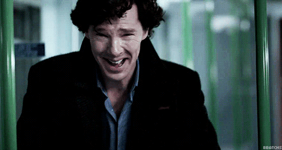 Sherlock Holmes Laughing Your Face GIF