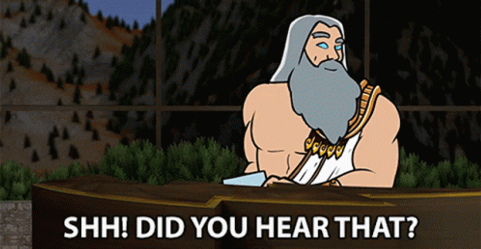 Shh Did You Hear That Zeus Animation GIF