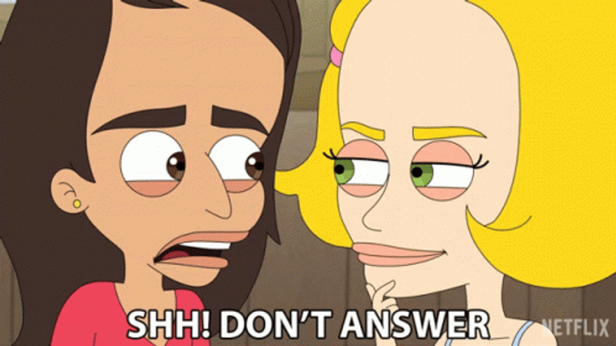 Shh Don't Answer Big Mouth Sitcom Character GIF