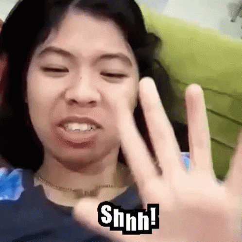 Girl Shhh And Heart GIF