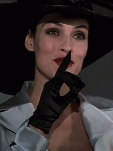 Woman In Hat Shhh GIF