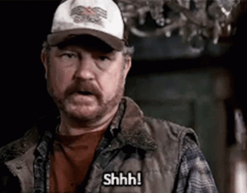 Shhh Supernatural Bobby Singer GIF