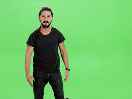 Shia Labeouf Clapping And Squatting GIF