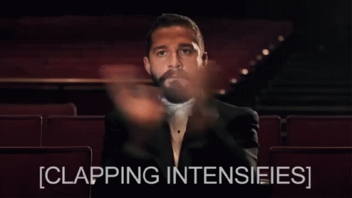 Shia Labeouf Clapping Intensifies GIF