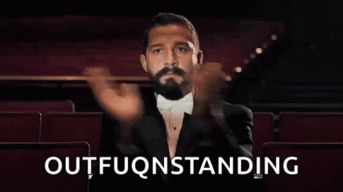 Shia Labeouf Clapping Saying Outstanding GIF
