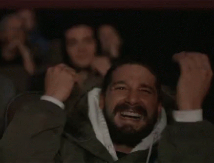 Shia Labeouf Intense Clapping Back Hand GIF