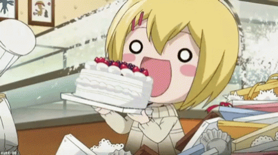 Shibasaki Roka Eating Cake GIF