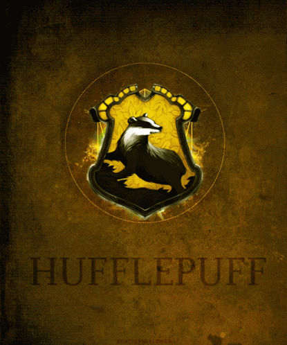Shield With Badger and Hufflepuff