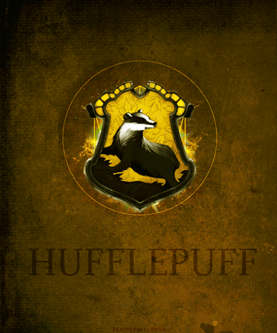 Shield With Badger And Hufflepuff GIF