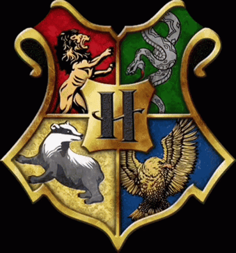 Shield With Lion Badger Snake and Eagle With Letter H