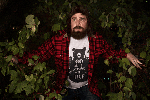 Shifty Eyes Scared Forest Michael Buxton GIF