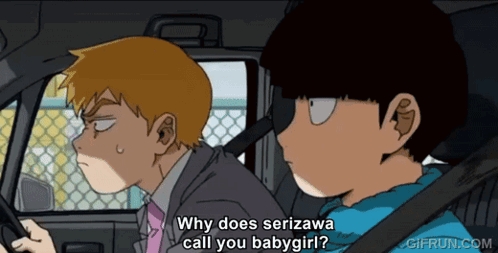Shigeo Kageyama Driving Reigen Arataka Mob Psycho GIF