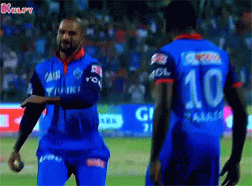 Shikhar Dhawan Kagiso Rabada Piggyfront GIF