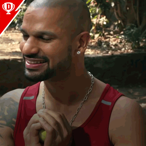 Shikhar Dhawan Listening Meme GIF