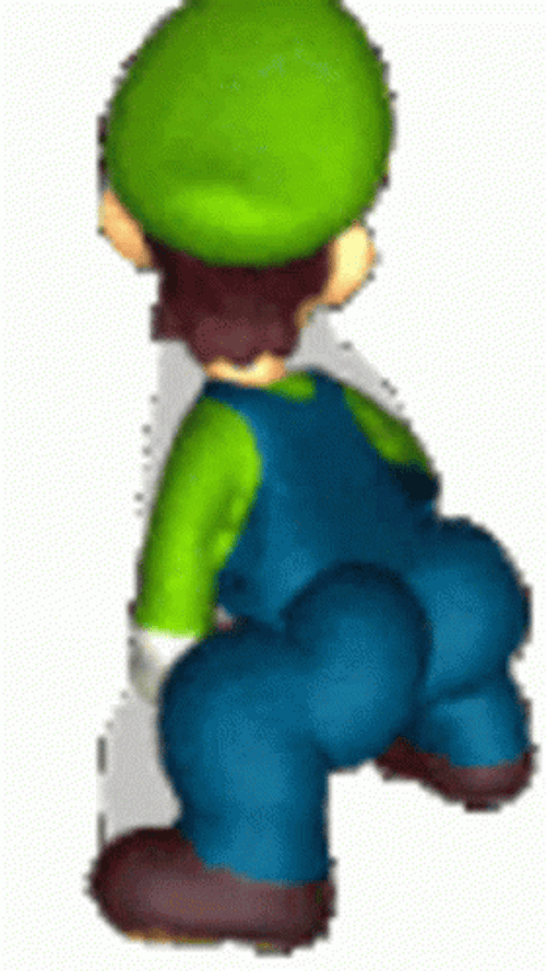 Shimmering Luigi Twerk Dance GIF
