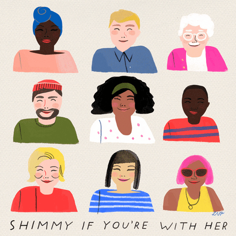 Shimmy Im With Her Animated Women GIF