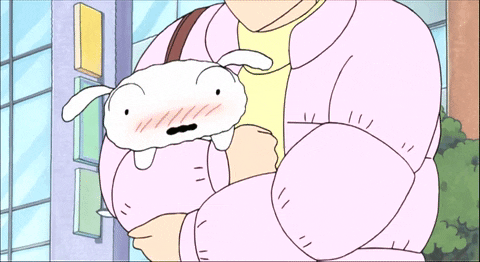 Shin Chan Cute Cuddling Pet GIF