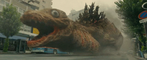 Shin Godzilla Crawling On The Ground GIF