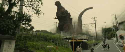 People Running Away From Shin Godzilla GIF