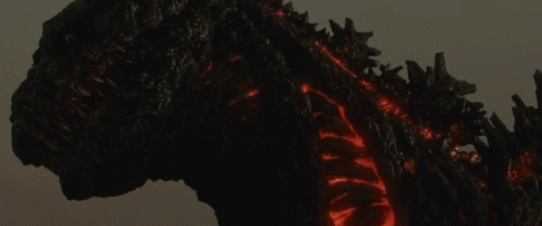 Shin Godzilla Showing Fiery Dorsal Plates Spine GIF