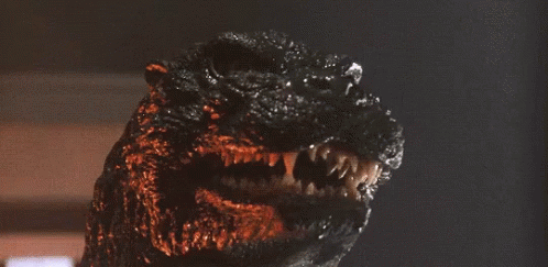 Shin Godzilla Snarling Showing Pointed Teeth GIF