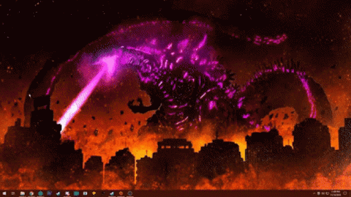 Shin Godzilla Fiery Onslaught In The City GIF