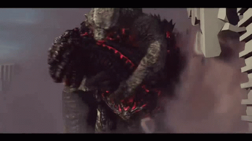 Shin Godzilla Fierce Fight With Another Monster GIF