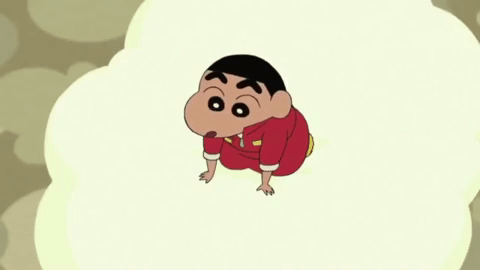 Shinchan Eating Cotton Candy GIF