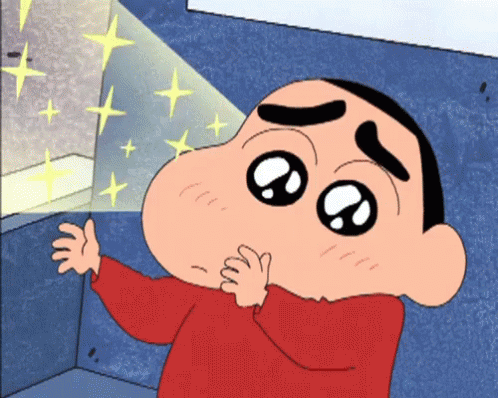 Shinchan Sparkling Eyes GIF