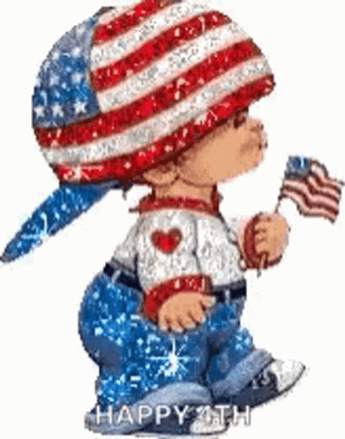 Shining Boy Happy Fourth Of July GIF