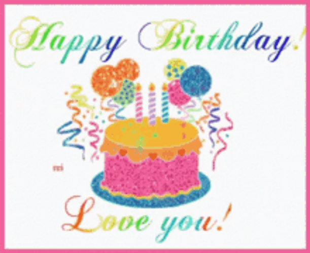 Shining Cake And Designs Happy Birthday To You GIF