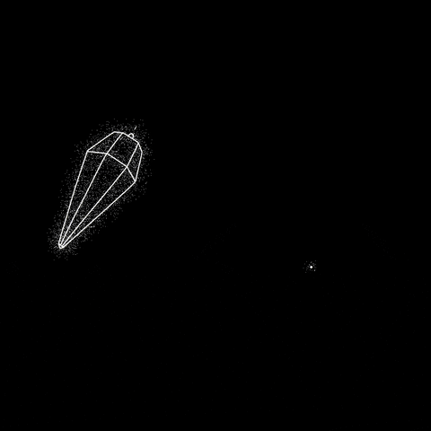 Shining Crystal Pendulum In The Dark GIF