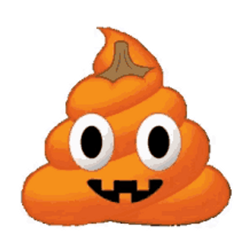 Shining Halloween Pumpkin Poop Emoji GIF