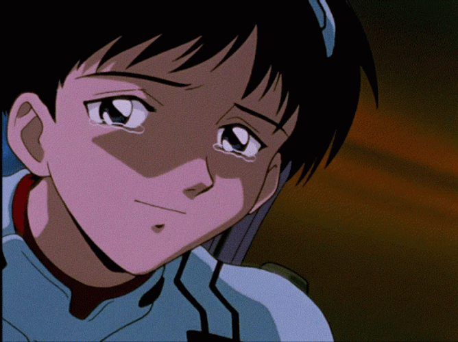 Shinji Being Emotional GIF