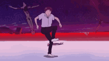 Shinji Ikari Dancing No Face Skipping Evangelion GIF