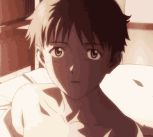 Shinji Ikari Evangelion Acceptance Realization GIF