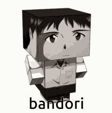 Shinji Ikari Evangelion Bandori Block Model GIF
