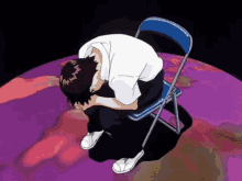 Shinji Ikari Evangelion Real Life Sitting Position Sad GIF