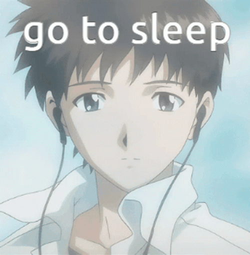 Shinji Ikari Go To Sleep GIF