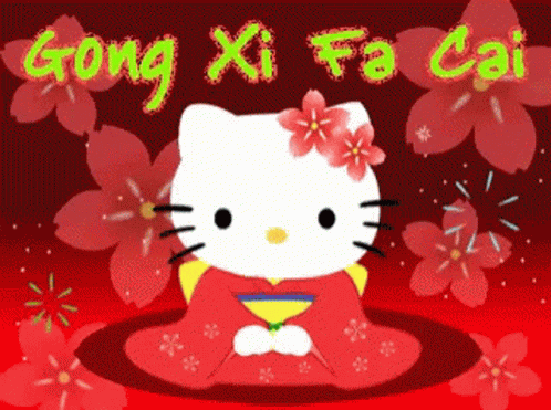Shinning Re Hello Kitty Gong Xi Fa Cai GIF