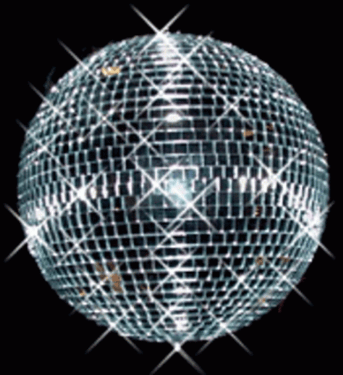 Shinning Silver Disco Ball GIF