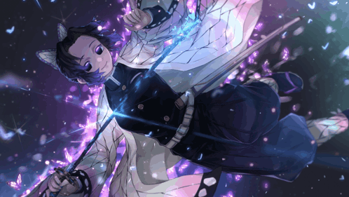 Shinobu Anime Fancy Flourishing Blade GIF
