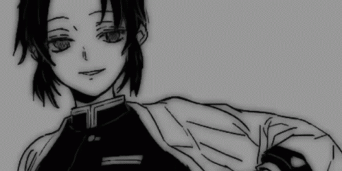 Shinobu Anime Manga Black & White GIF