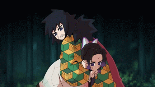 Shinobu Being Carried By Giyuu GIF