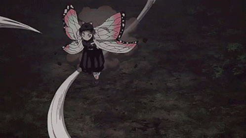 Shinobu Kocho Anime Airborne Dance. GIF