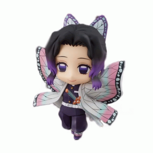 Shinobu Kocho Butterfly Flower Cd Chibi Doll GIF